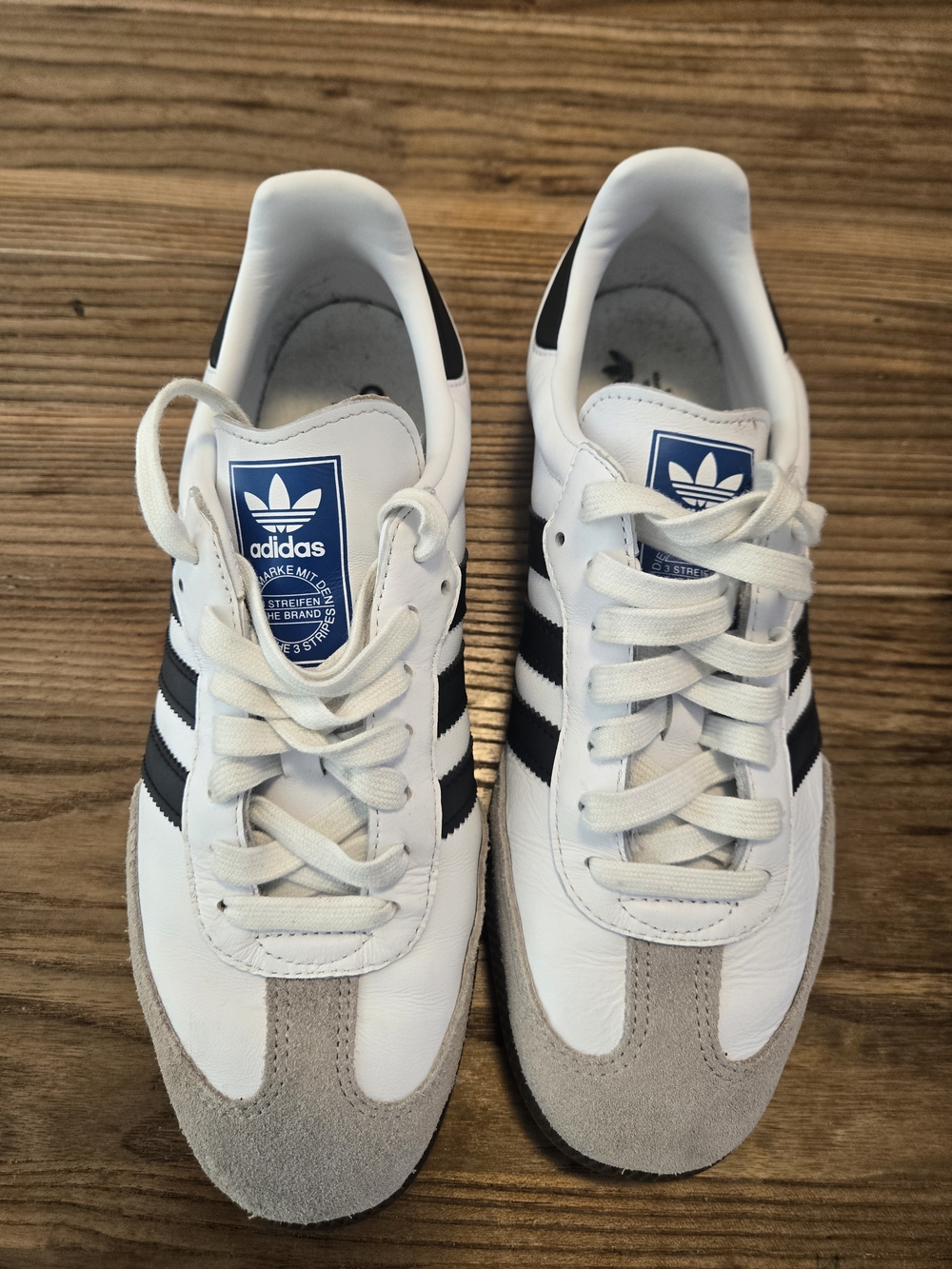 Adidas Samba Classic Sneakers - White with Black Stripes - Picture 5 of 10